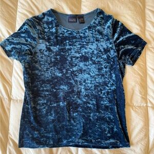 Blue Velvet Short Sleeve Top medium